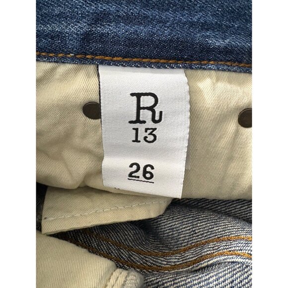 R13 Romeo Mid-Rise Straight-Leg Jeans-sz 25 - Picture 13 of 14